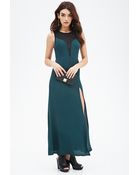 Forever 21 Illusion Neckline Maxi Dress - Lyst