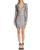 BCBGMAXAZRIA Glacier Sequin Dress - Lyst