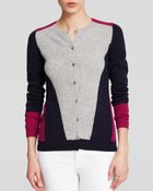 C By Bloomingdale's Color Block Cashmere Cardigan - Lyst