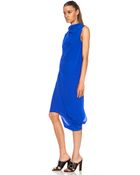 Acne Studios Pauli Draped Crepe Dress - Lyst