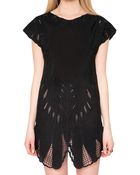 Pixie Market Black Eyelet Lace Dress - Lyst