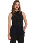 BCBGeneration Chiffon Pintuck Blouse - Lyst