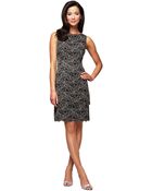 Alex Evenings Petite Lace Tiered Hem Sheath Dress - Lyst