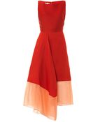 Antonio Berardi Waterfallhem Sleeveless Dress - Lyst