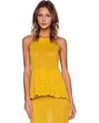 For Love & Lemons Lemon Drop Halter Top - Lyst