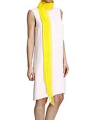 Dior Dress Sleeveless Cady With Sciarpa With Contrast - Lyst