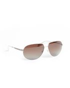 Marc By Marc Jacobs White Metal Round Aviator Sunglasses - Lyst