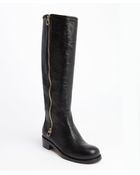 Jimmy Choo Black Leather 'Doreen' Zipper Detail Biker Boots - Lyst