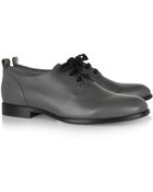 Jil Sander Navy Leather Brogues - Lyst