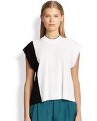 3.1 Phillip Lim Cropped Contrast Pullover - Lyst