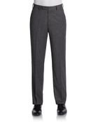 Saks Fifth Avenue Black Label Flat-Front Wool/Cashmere Trousers - Lyst