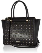 River Island Black Studded Tote Bag - Lyst