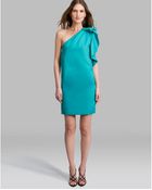 Halston Heritage Dress One Shoulder Bow Detail - Lyst