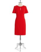 Laundry By Shelli Segal Short Sleeved Shift Dress - Lyst
