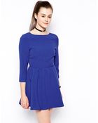 Glamorous Skater Dress With 3/4 Sleeves - Lyst