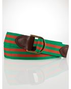 Polo Ralph Lauren Striped Grosgrain-Ribbon Belt - Lyst