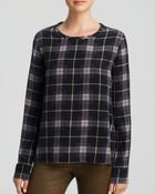 Equipment Tee - Liam Engineered Punk Plaid Print Silk - Lyst