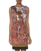 Rachel Roy Sleeveless Paisley Print Scoop Neck Dress - Lyst