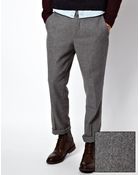 Asos Slim Fit Smart Pants In Tweed - Lyst