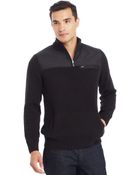 Kenneth Cole Reaction Long-Sleeve Half-Zip Sweater - Lyst