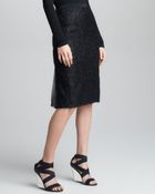 Donna Karan New York Chiffon Metallic Tweed Skirt - Lyst