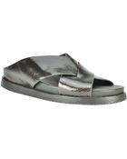 Gentle Souls Black Rock Leather Sandals - Lyst