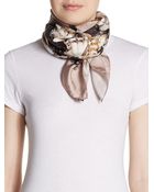 Roberto Cavalli Mixed Print Silk Scarf - Lyst