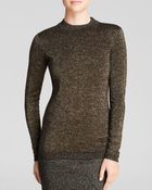 Diane von Furstenberg Sweater - Metallic Mock Neck - Lyst