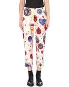 Yohji Yamamoto Jewel-print Tapered Wool Trousers - Lyst