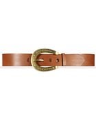 Ralph Lauren Leather Horseshoe-Buckle Belt - Lyst
