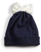 Kate Spade Colorblock Beanie With Bow - Lyst