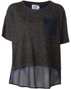 Shades Of Grey By Micah Cohen Contrasting T-shirt - Lyst