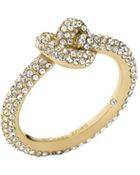 Michael Kors Pavé Gold-Tone Knot Ring - Lyst