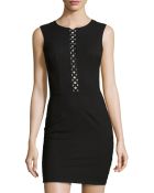 Dress the Population Crochet-Trim Jersey Dress - Lyst
