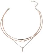 Forever 21 Layered Geo Charm Necklace - Lyst