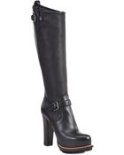 Belstaff Halewood Knee-High Leather Boots - Lyst