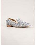 Louis Leeman Embellished And Striped Slippers - Lyst