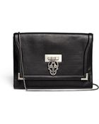 Thomas Wylde Skull Twist Lock Leather Clutch - Lyst