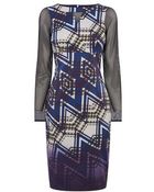 Karen Millen Zig Zag Print Dress - Lyst