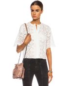 Jenni Kayne Cropped Cotton Blouse - Lyst