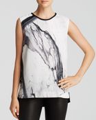 Helmut Lang Top - Hydra Print Crepe - Lyst