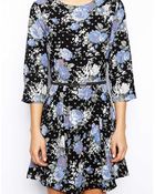 Oasis Punk Soft Floral Skater Dress - Lyst