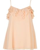 River Island Nude Frill Trim Cami Top - Lyst