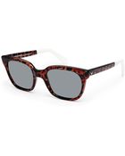 Sheriff & Cherry Square Sunglasses In Orange Wildcat Print - Lyst