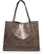 Mango Croc-Effect Shopper Bag - Lyst