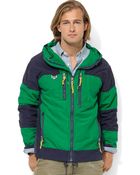 Ralph Lauren Hooded Colorblocked Jacket - Lyst