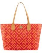 Tory Burch Geometric-Print Canvas Tote Bag - Lyst
