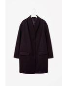 Cos Overlap Front Coat - Lyst