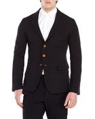 Comme Des GarãOns Black Four-Button Sport Coat - Lyst