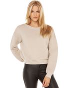 Akira Black Label Ribbed Crop Sweater In Beige - Lyst